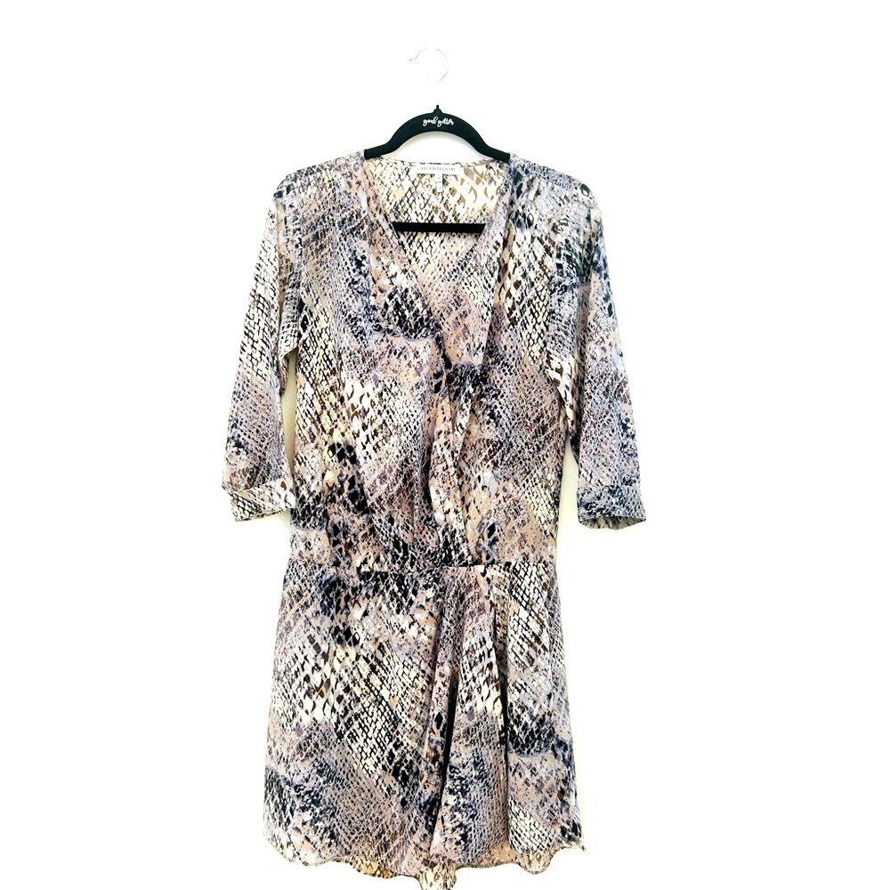 Heartloom Neutral Snakeskin Pattern Dress